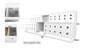 Pet Combo Kids: 2 Expositor De Ração + 1 Mesa Para Balança