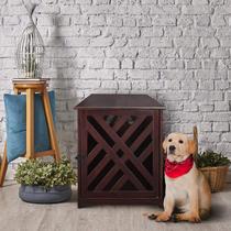 Pet Crate Casual Home Wooden Trelice End Table Espresso Pet Crate Casual Home Wooden Trelice End Table Espresso