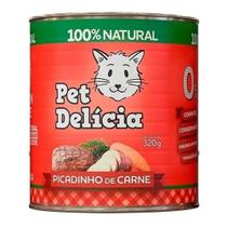 Pet delícia ração úmida picadinho de carne gatos 320g Pet delícia ração úmida picadinho de carne gatos 320g