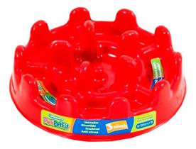 Pet Games Comedouro Lento Petfit Grande Vermelho P/ Cachorro