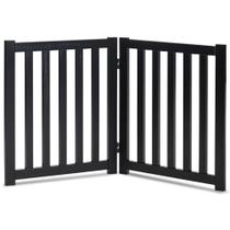 Pet Gate LZRS Solid Hardwood Freestanding 24 cm 2 painéis Pet Gate LZRS Solid Hardwood Freestanding 24 cm 2 painéis