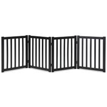 Pet Gate LZRS Solid Hardwood Freestanding 24 cm 4 painéis Pet Gate LZRS Solid Hardwood Freestanding 24 cm 4 painéis