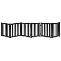 Pet Gate LZRS Solid Hardwood Freestanding 24 cm 6 painéis Pet Gate LZRS Solid Hardwood Freestanding 24 cm 6 painéis