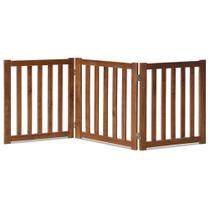 Pet Gate LZRS Solid Hardwood Freestanding para cães de carvalho de 24 cm