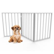 Pet Gate PETMAKER, madeira dobrável interna de 3 painéis, 54 x 24 polegadas, branca Pet Gate PETMAKER, madeira dobrável interna de 3 painéis, 54 x 24 polegadas, branca