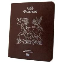 Pet Passport United Pet Club Premium em couro PU marrom