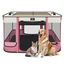 Pet Playpen PAW BALLET dobrável à prova d'água para animais de estimação pequenos, rosa Pet Playpen PAW BALLET dobrável à prova d'água para animais de estimação pequenos, rosa