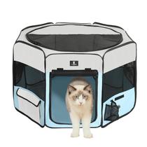 Pet Playpen X-ZONE PET portátil para cães, gatos e coelhos, azul Pet Playpen X-ZONE PET portátil para cães, gatos e coelhos, azul
