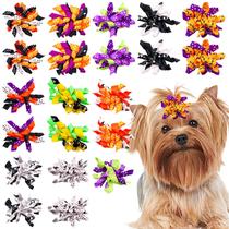 PET SHOW, 20 peças de arcos de cabelo encaracolado para cães com elásticos de 5 cm