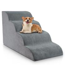 Pet Stairs Chic Threads 4-Step para camas altas para cães pequenos