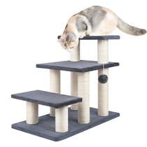 Pet Stairs SOCATER 3 Steps para cães e gatos de 20 polegadas cinza Pet Stairs SOCATER 3 Steps para cães e gatos de 20 polegadas cinza