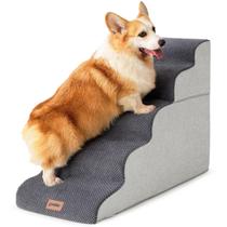 Pet Stairs ZOMISIA 5 degraus para cães pequenos a grandes, cinza