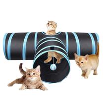 Pet Túnel Brinquedo Pra Gato Cães Pets Em Formato T Ou Y Interativo Dobrável Labirinto Com 3 Três Saídas