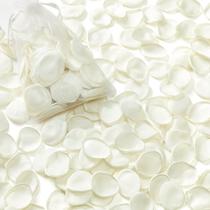 Pétalas de rosa de seda artificial Serwalin 300 unidades brancas marfim