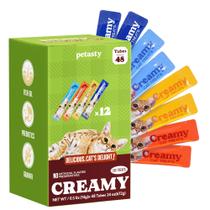 PETASTY Petiscos Líquidos para Gatos 48 Tubos Variedade com Ômega e Vitamina E PETASTY Petiscos Líquidos para Gatos 48 Tubos Variedade com Ômega e Vitamina E