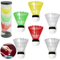 Peteca para badminton colors com 6 pecas