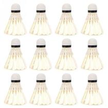 Peteca Para Badminton Pena De Ganso - 12 Peças Peteca Para Badminton Pena De Ganso - 12 Peças