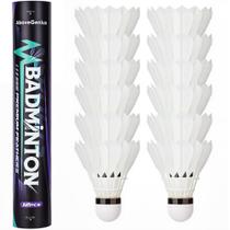 Petecas de badminton com pena de ganso AboveGenius pacote com 6 Petecas de badminton com pena de ganso AboveGenius pacote com 6