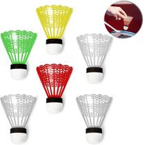 Petecas para Jogo de Badminton Pacote com 6 Unidades Coloridas - fuxing