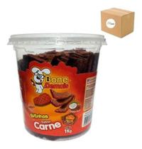 Petisco Bifinho Saboroso Snacks Carne Mastigável Steak 1kg - Bone Demais