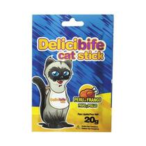 Petisco Delicibife Cat Stick Peru e Frango - 20 g - Deliciosso