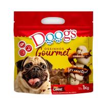 Petisco Doogs Gourmet Ossinhos Pequenos Sabor Carne 1kg