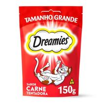 Petisco Dreamies Carne Tentadora para Gatos Adultos 150g