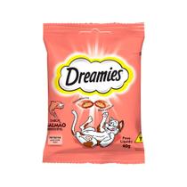 Petisco Dreamies Sabor Salmão Irresistível para Gatos Adultos