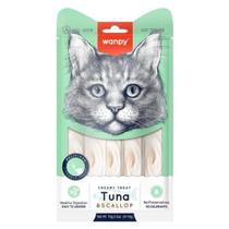 Petisco Gatos Wanpy Creamy Atum E Vieira 70G 5 Unidades 14G