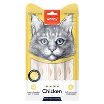 Petisco Gatos Wanpy Creamy Frango 70G 5 Unidades 14G Cada