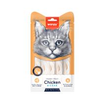 Petisco Gatos Wanpy Creamy Pote Frango + Frango e Caranguejo 560G C/40
