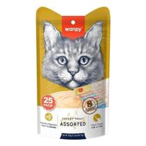 Petisco Gatos Wanpy Creamy Sortido 350G 25 Unidades 14G Cada