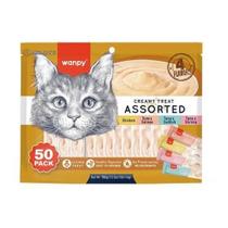 Petisco Gatos Wanpy Creamy Sortido 700G 50 Unidades 14G Cada Petisco Gatos Wanpy Creamy Sortido 700G 50 Unidades 14G Cada
