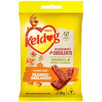 Petisco keldog bifinho sabor frango grelhado para cães 60g