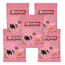 Petisco Magnus Cat Carne Frango ou Salmão 40g Gatos Adultos Pastelzinho tipo Nuggets