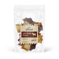 Petisco Mastigável Liva Natural Mix com Bexiga, Esôfago e Traqueia Bovina para Cães - 100 g