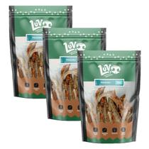 Petisco Natural Cães e Gatos Manjubinha 80g LUV Petiscos 100 Naturais Peixe 3 Pacotes
