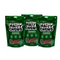 Petisco natural esofago bovino cães natty (esofofo)-kit 3un