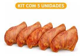 Petisco Natural Mordedor Orelha Suina Sansa Pet Kit Com 5 Un