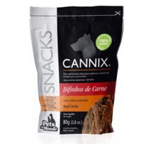 Petisco natural para cães beef jerkey cannix 80g