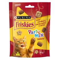 Petisco Nestlé Purina Friskies Party Mix Cordeiro, Carne Suína e Carne para Gatos Adultos - 40 g