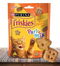 Petisco Nestlé Purina Friskies Party Mix Frango, Fígado e Peru para Gatos Adultos de todos os Portes - 40Gr