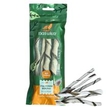 Petisco Palitinho Bovino Couro Desidratado Mordedor 100% Natural Para Cães e Gatos - Natuka