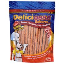 Petisco Palitinho Ossinho Para Cães Deliciosso Palito Fino Salmão 200g