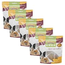 Petisco Para Cachorro Orelha Bovina Snacks Natural Kit 5un