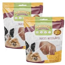 Petisco Para Cachorro Orelha Suina Snacks Natural Kit 2