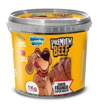 Petisco para cachorros alimento cães bifinho canino 1kg sabor frango