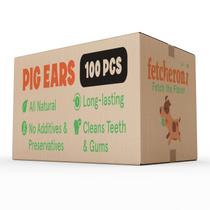 Petisco para cães FETCHERONI Whole Pig Ears, pacote com 100 unidades para cães grandes