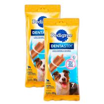 Petisco para Cães Pedigree Dentastix Raças Médias 180g Kit com duas unidades