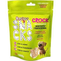 Petisco para cães quatree snakcs crock biscoito tradicional 400g